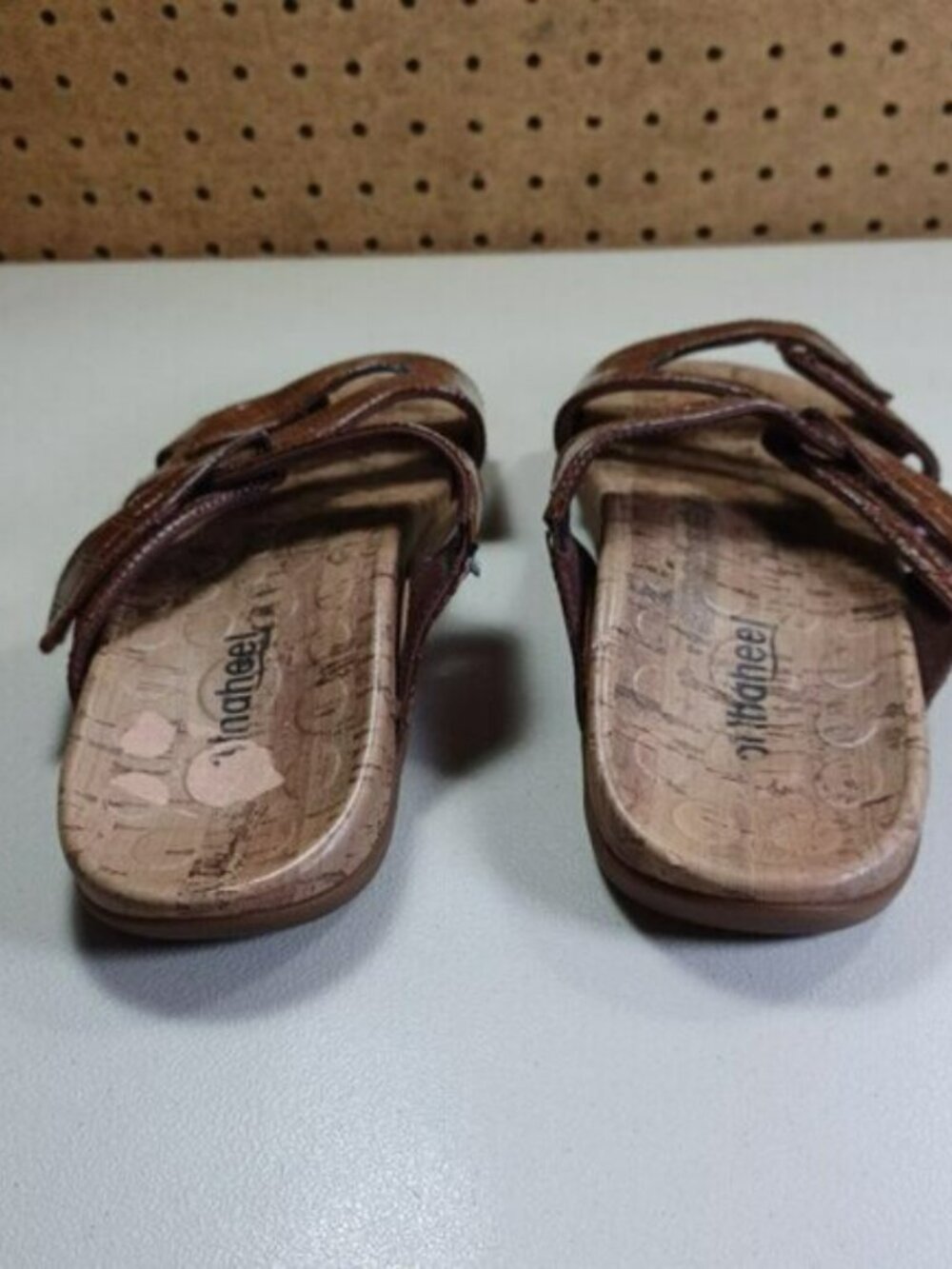 Orthaheel womens brown Holly brown croc print wedge slide sandals 8 M - Picture 3 of 6